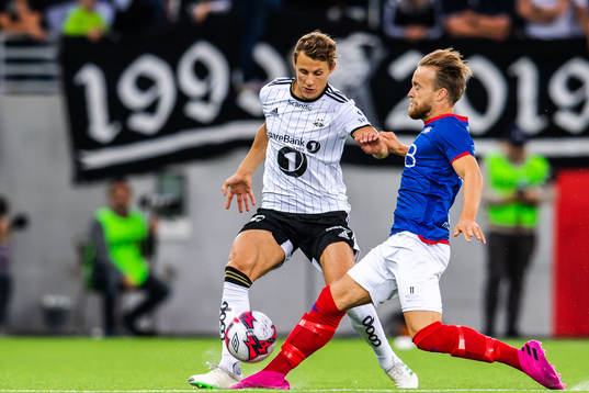 Vegar Eggen Hedenstad of Rosenborg and Bård Finne of