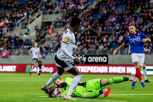Babajide David Akintola of Rosenborg and goalkeeper
