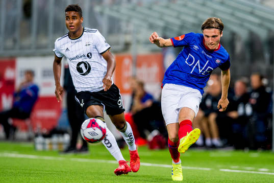 Emil Konradsen Ceide of Rosenborg and Christian Dahle