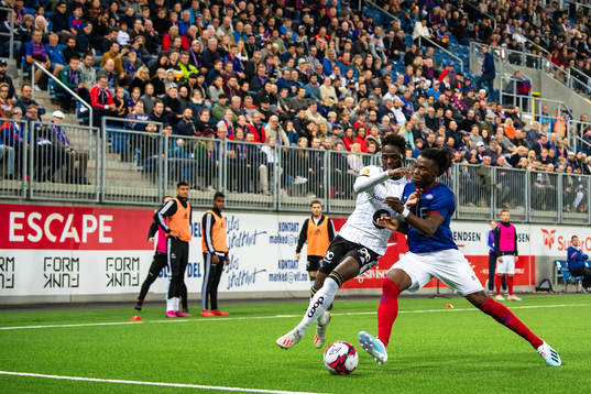 Babajide David Akintola of Rosenborg and Sam Adekugbe of