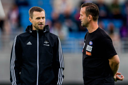 Eirik Horneland, head coach of Rosenborg, and Ronny Deila,