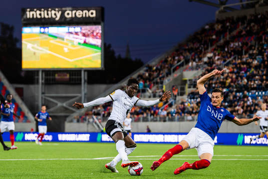 Babajide David Akintola of Rosenborg Johan Lædre Bjørdal