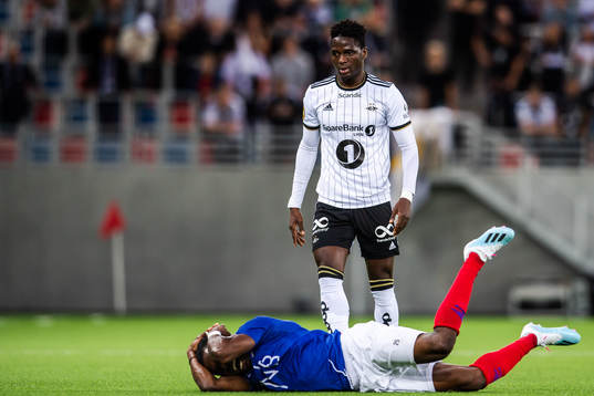 Sam Adekugbe of Vålerenga and Babajide David Akintola of