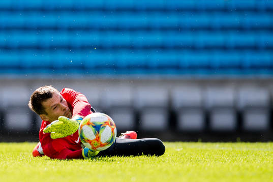 Goalkeeper Rune Almenning Jarstein of Norway