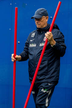 Lars Lagerbäck, head coach of Norway