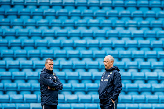 Per Joar Hansen, assistant coach, and Lars Lagerbäck, head
