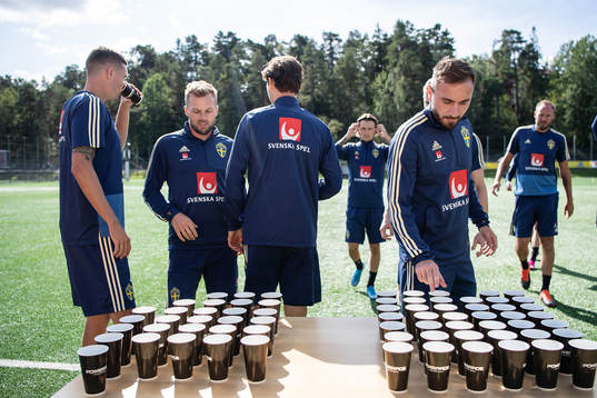 Mikael Lustig, Sebastian Larsson, Albin Ekdal and Muamer