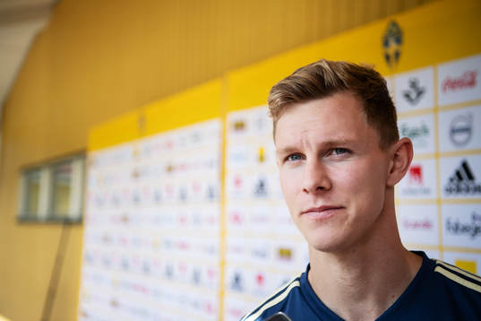 Emil Krafth of the Swedish national football team