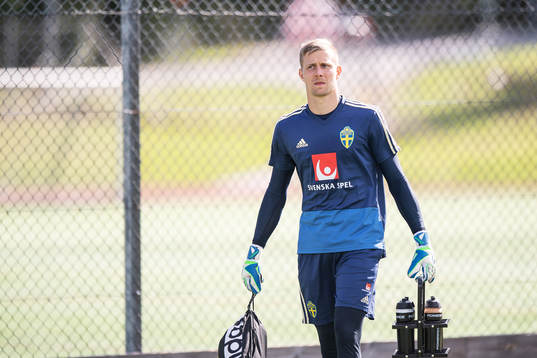 Goalkeeper Karl-Johan Johnsson of the Swedish national