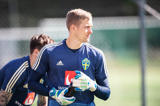 Goalkeeper Karl-Johan Johnsson of the Swedish national