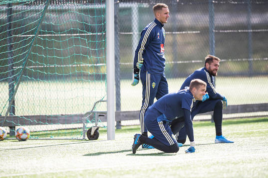 Goalkeepers Karl-Johan Johnsson, Robin Olsen and Kristoffer