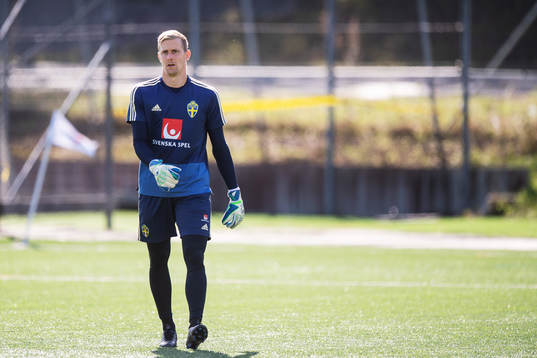 Goalkeeper Karl-Johan Johnsson of the Swedish national