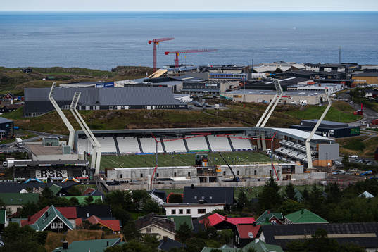 General view of Tórsvøllur Stadium where players of Faroe