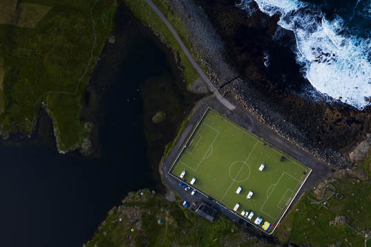 Caravans are parked