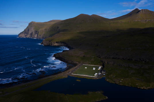 Caravans are parked