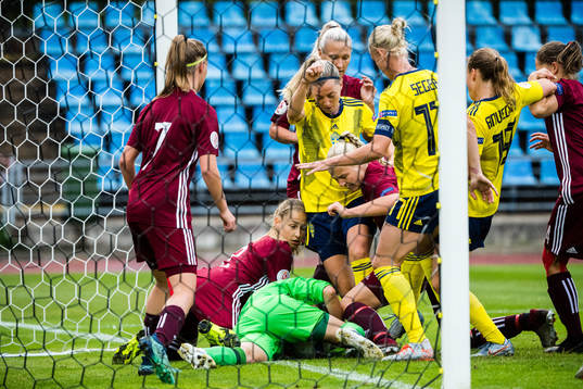 Linda Sembrant, Caroline Seger and Anna Anvegård of Sweden