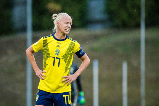 Caroline Seger of Sweden looks dejected
