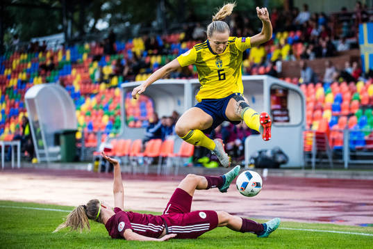 Laura Sondore of Latvia and Magdalena Eriksson of Sweden