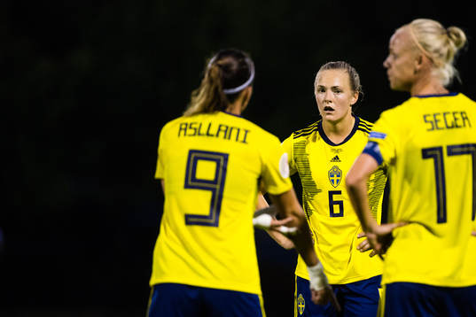Kosovare Asllani , Magdalena Eriksson and Caroline Seger of