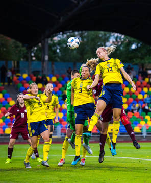 Anna Anvegård , Linda Sembrant and Amanda Ilestedt of