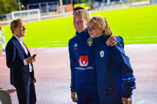 Magdalena Eriksson of Sweden with a fan