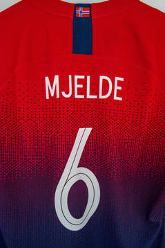 The shirt of Maren Mjelde of Norway in the dressing room