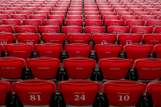 Empty seats at Brann stadion