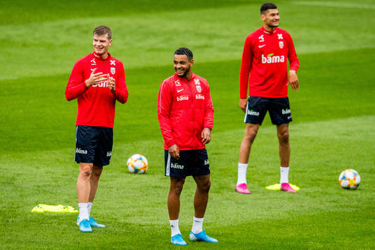 Alexander Sørloth, Joshua King and Bjørn Maars Johnsen of