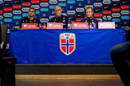 Omar Elabdellaoui of Norway, Lars Lagerbäck, head coach of