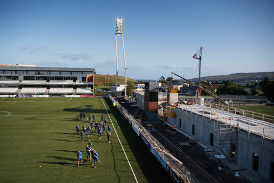 Players of the Swedish national football team warm up