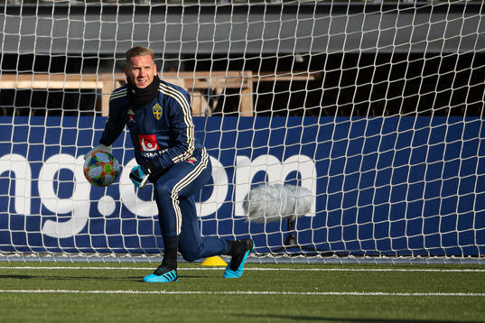 Robin Olsen of the Swedish national football team