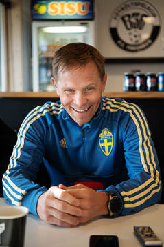 Scout Roger Sandberg of the Swedish national football team