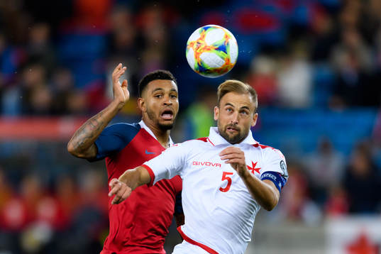 Joshua King of Norway and Andrei Agius of Malta