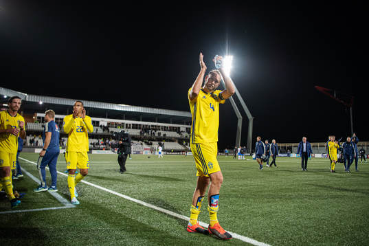 Andreas Granqvist of Sweden celebrates