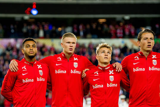 Joshua King, Erling Braut Haaland, Martin Ødegaard and