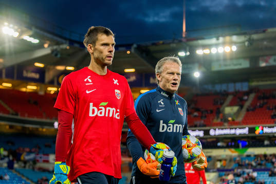 Goalkeeper Rune Almenning Jarstein and Frode Grodås,
