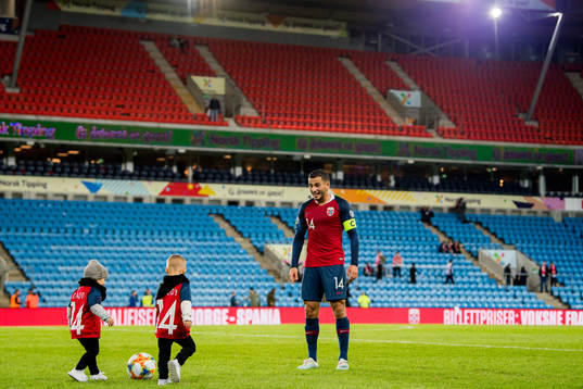 Omar Elabdellaoui of Norway with his sons
