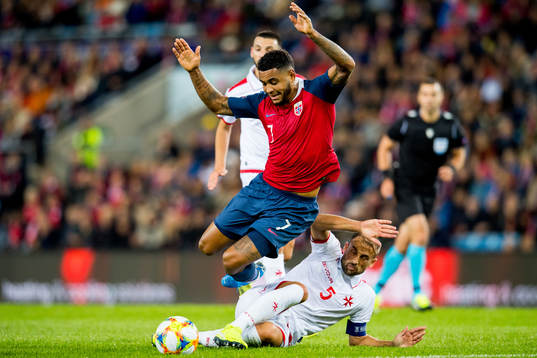 Joshua King of Norway and Andrei Agius of Malta