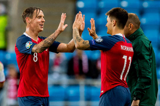 Stefan Johansen of Norway is being substituted with