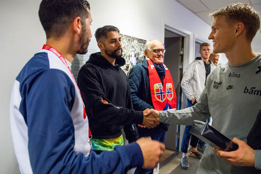 Chirag from the rap duo Karpe and Martin Ødegaard of Norway