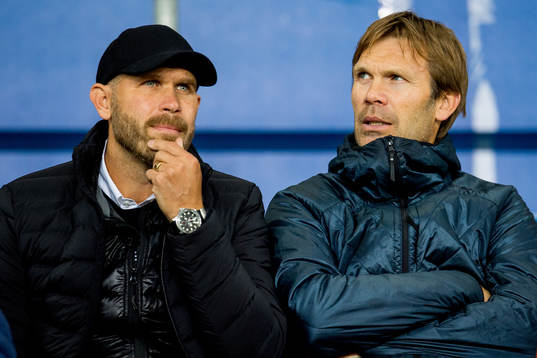 Mikael Dorsin og Bjørn Tore Kvarme in the stands