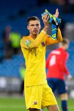 Goalkeeper Rune Almenning Jarstein of Norway
