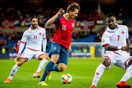 Rowen Muscat of Malta, Sander Berge of Norway and Joseph