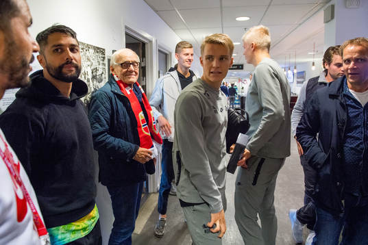 Chirag from the rap duo Karpe, Martin Ødegaard of Norway