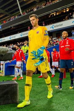 Goalkeeper Rune Almenning Jarstein of Norway