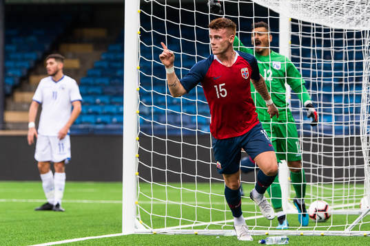 Tobias Heintz of Norway celebrates