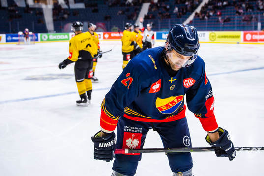 Patrik Berglund of Djurgården looks dejected