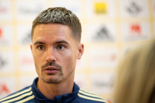 Mikael Lustig of the Swedish national football team