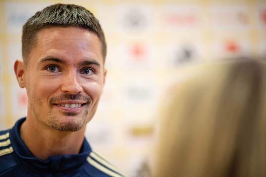 Mikael Lustig of the Swedish national football team