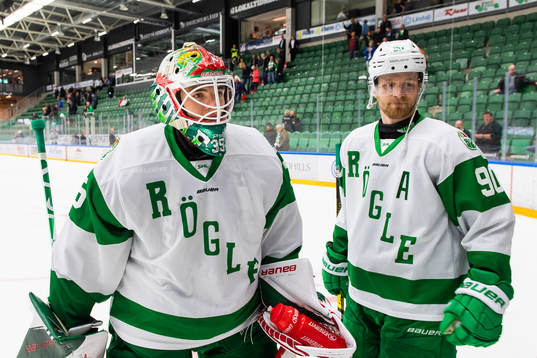 Rögles målvakt Roman Will och Ted Brithén